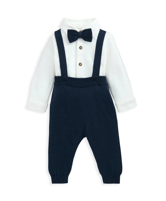 Mamas & Papas Bow Tie, Braces, Bodysuit & Trousers Outfit Set | Mamas & Papas, Babies, Nursing, Bodysuit