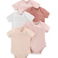 Mamas & Papas Ribbed Short-Sleeve Bodysuits Pack of 5 - Pink | Mamas & Papas, Babies, Nursing, Bodysuit