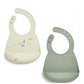 Pack of 2 Silicone Bibs With Print