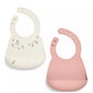 Pack of 2 Silicone Bibs With Print