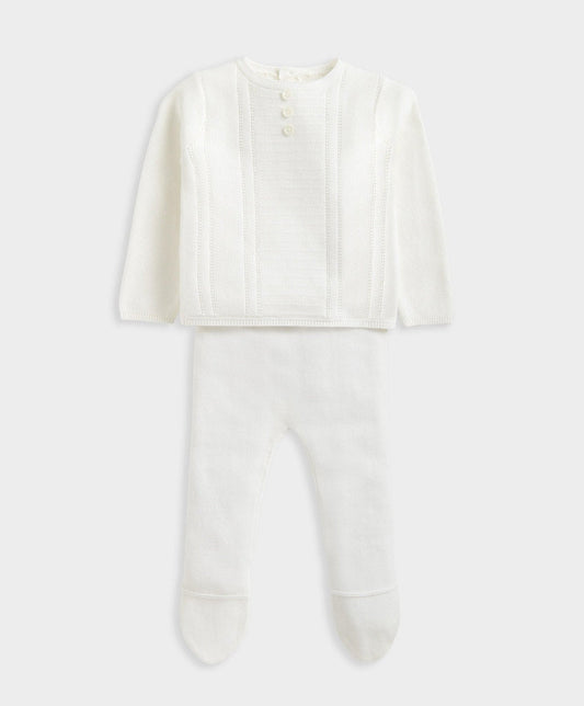 Mamas & Papas Knitted Cardigan & Leggings 2 Piece White | Mamas & Papas, Babies, Nursing, Set
