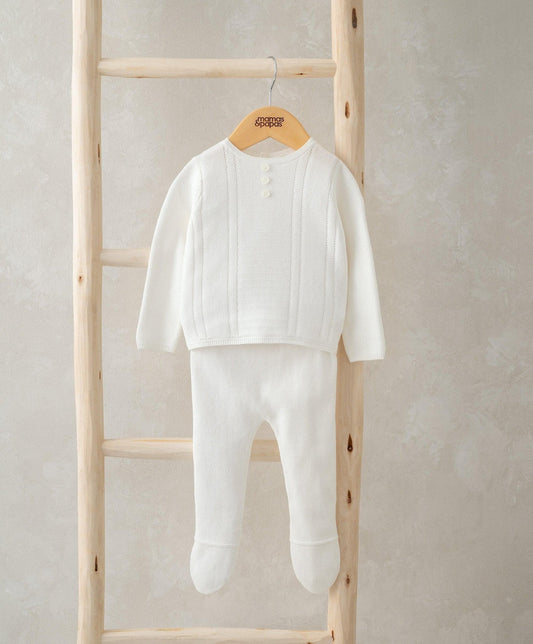 Mamas & Papas Knitted Cardigan & Leggings 2 Piece White | Mamas & Papas, Babies, Nursing, Set