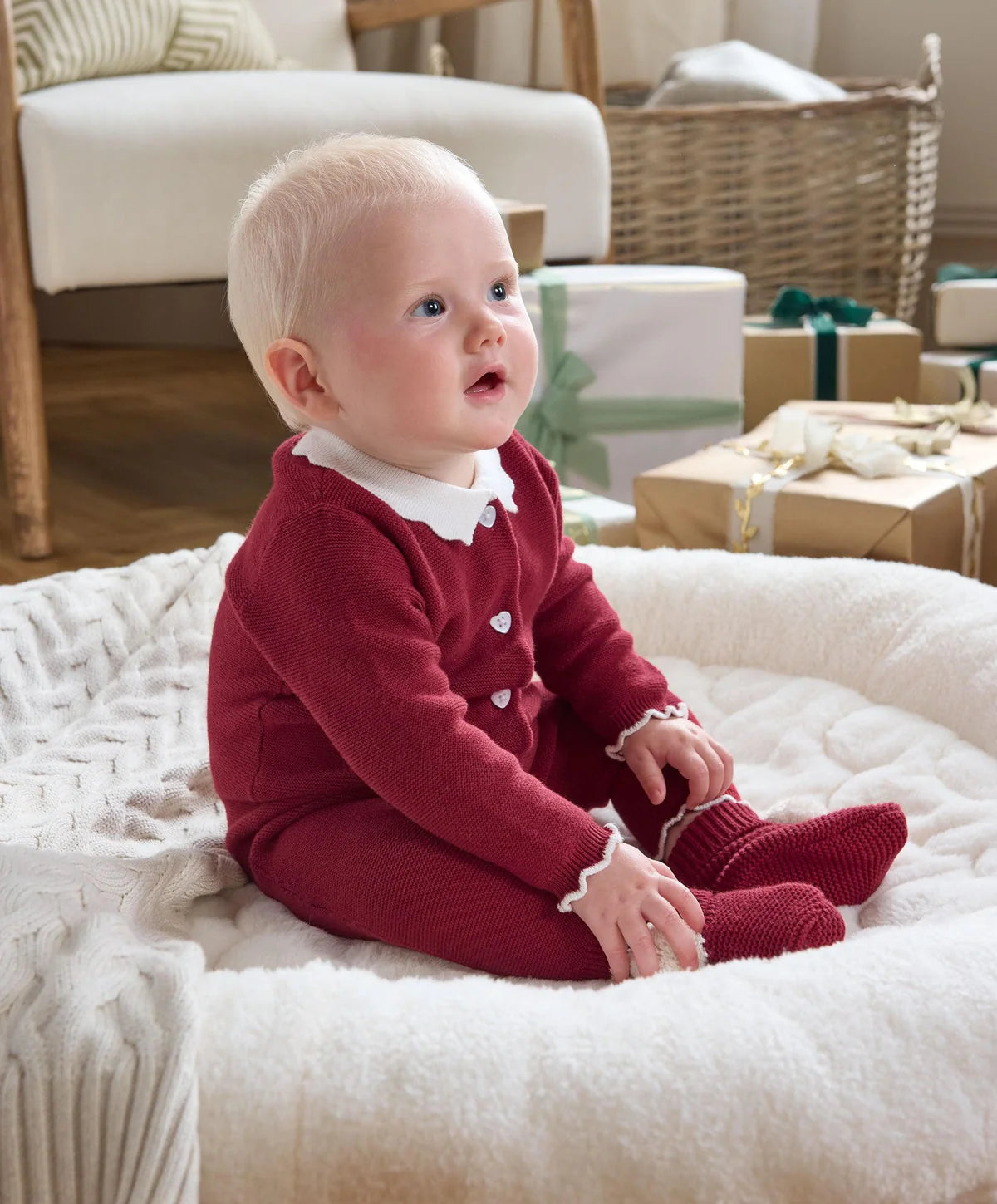 Mamas & Papas Mrs Santa Knit Romper | Mamas & Papas, Babies, Nursing, Romper
