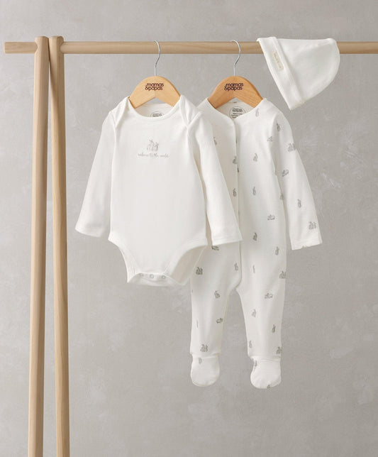 Mamas & Papas Bunny Sleepsuit, Bodysuit, & Hat | Mamas & Papas, Babies, Nursing, Set