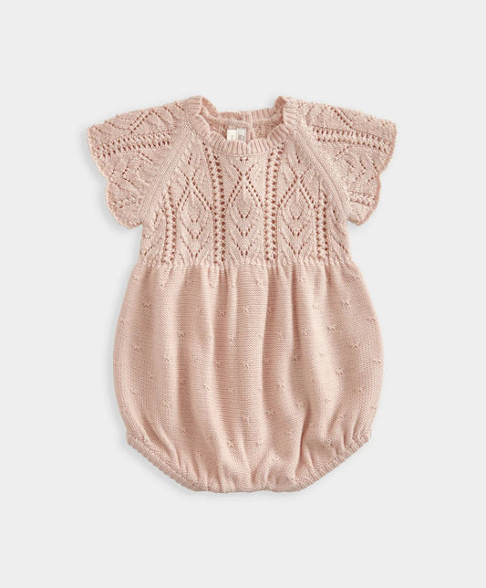 Mamas & Papas Short Sleeve Knit Romper - Pink | Mamas & Papas, Babies, Nursing, Romper