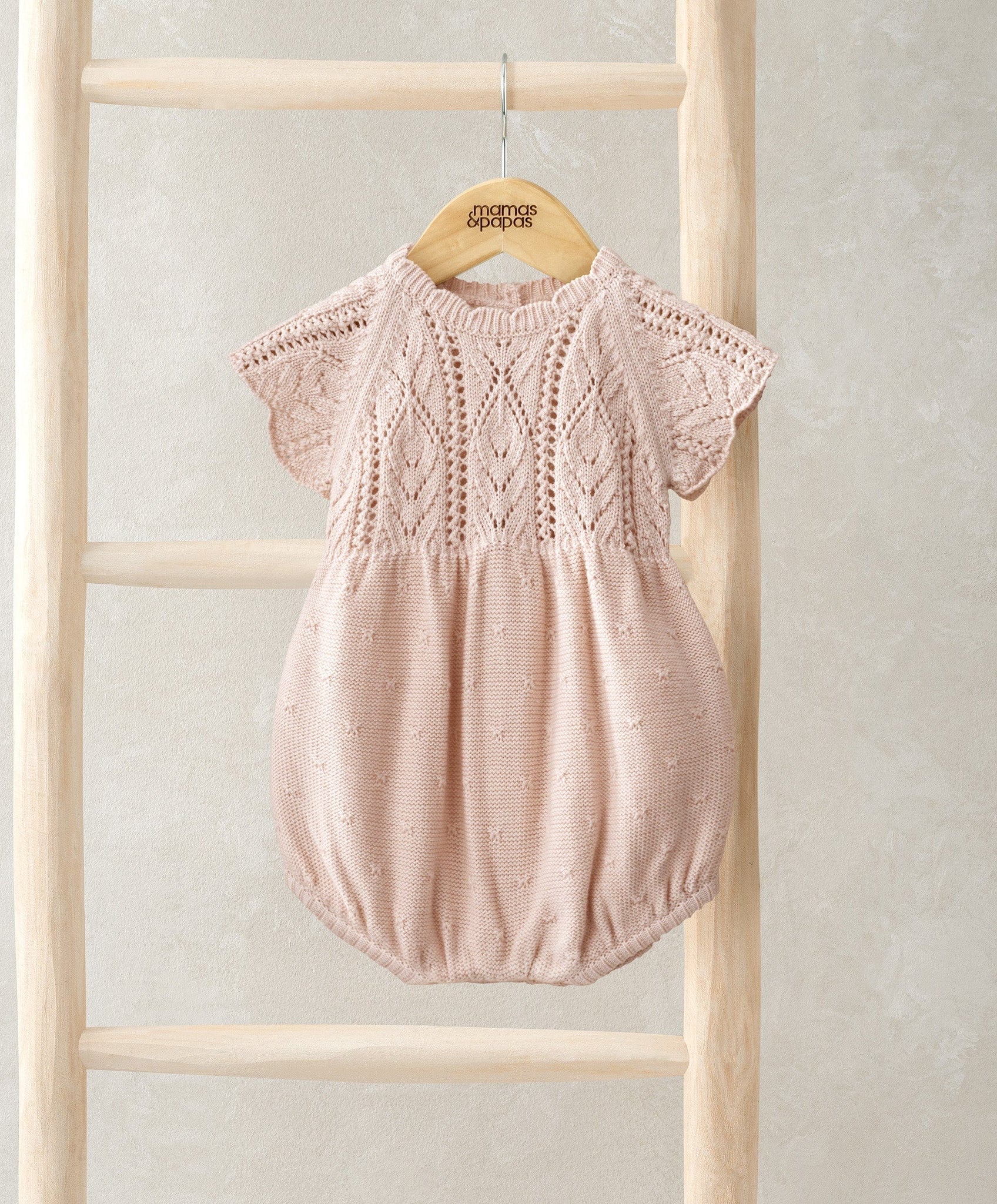 Mamas & Papas Short Sleeve Knit Romper - Pink | Mamas & Papas, Babies, Nursing, Romper