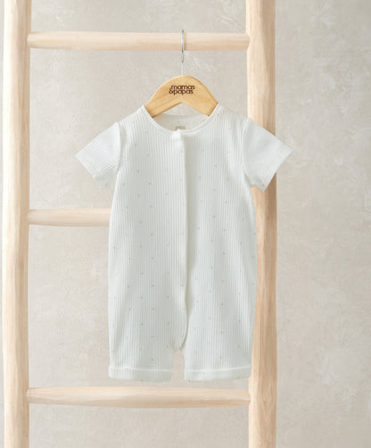 Mamas & Papas Spot Print Zip Shortie Romper | Mamas & Papas, Babies, Nursing, Romper