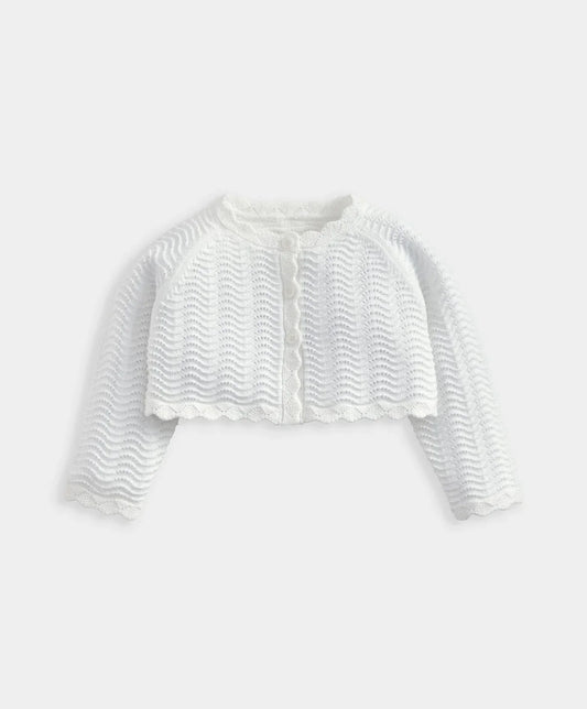 Wavy Stitch Bolero Cardigan