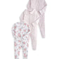 Mamas & Papas Long Sleeve Sleepsuits (Pack of 3) - Watercolour & Ditsy Floral | Mamas & Papas, Babies, Nursing, Sleepsuit