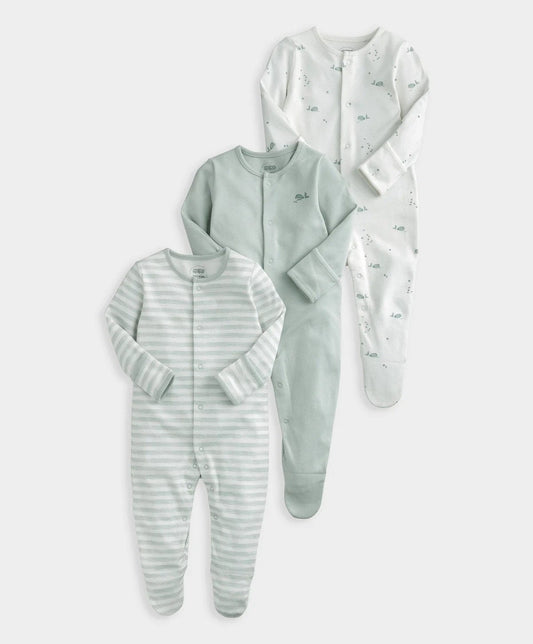 Mamas & Papas Whale Sleepsuits (Set of 3) | Mamas & Papas, Babies, Nursing, Sleepsuit