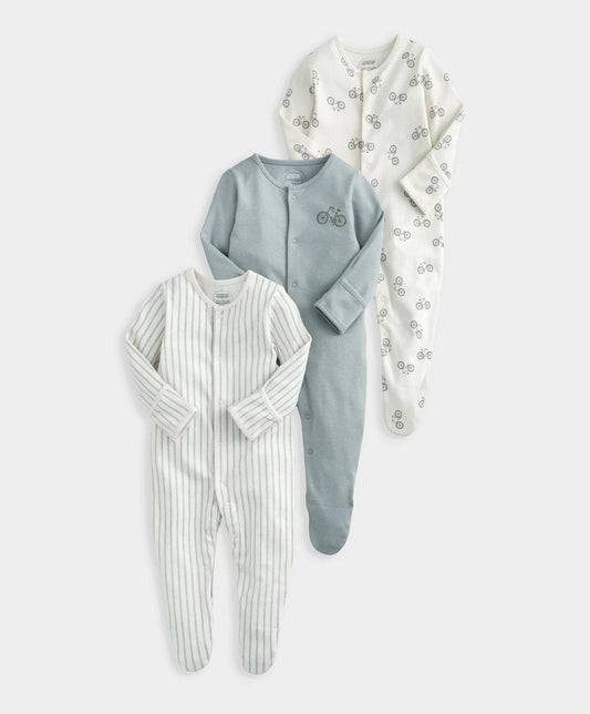 Mamas & Papas Bicycle Print Sleepsuits (Set of 3) | Mamas & Papas, Babies, Nursing, Sleepsuit