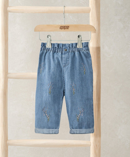 Mamas & Papas Lavender Embroidered Jeans | Mamas & Papas, Babies, Nursing, Pant
