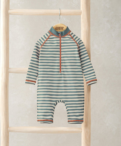 Mamas & Papas Long Sleeve Stripe Rashsuit | Mamas & Papas, Babies, Nursing, Swimsuit
