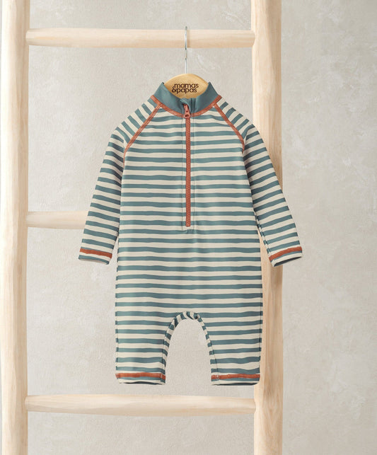 Mamas & Papas Long Sleeve Stripe Rashsuit | Mamas & Papas, Babies, Nursing, Swimsuit