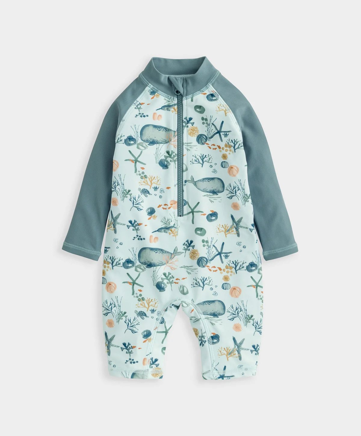 Mamas & Papas Long Sleeve Whale Print Rashsuit | Mamas & Papas, Babies, Nursing, Swimsuit