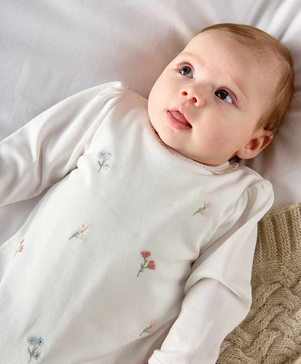 Mamas & Papas Embroided Flowers All in One | Mamas & Papas, Babies, Nursing, Sleepsuit