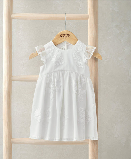 Mamas & Papas Short Sleeve Embroidered Lace Dress - Floral Print | Mamas & Papas, Babies, Nursing, Dress