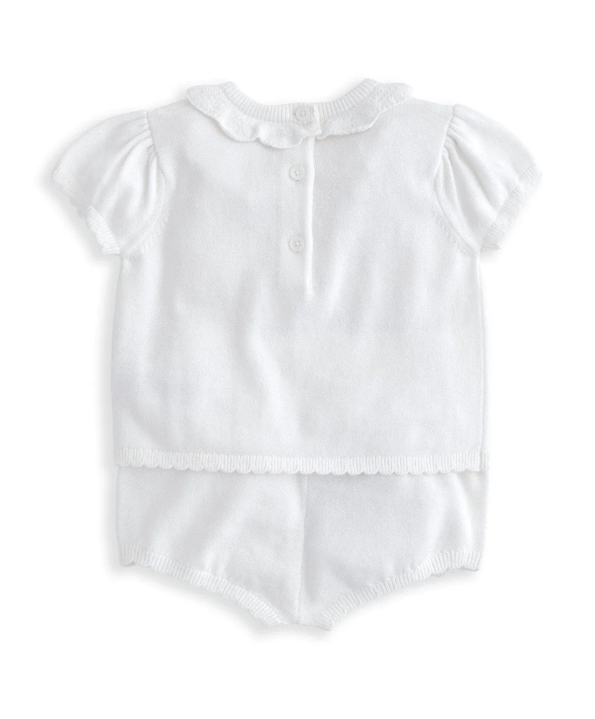 Mamas & Papas Embroidered Knit Top & Shorts Set (2 Pieces) - White | Mamas & Papas, Babies, Nursing, Set