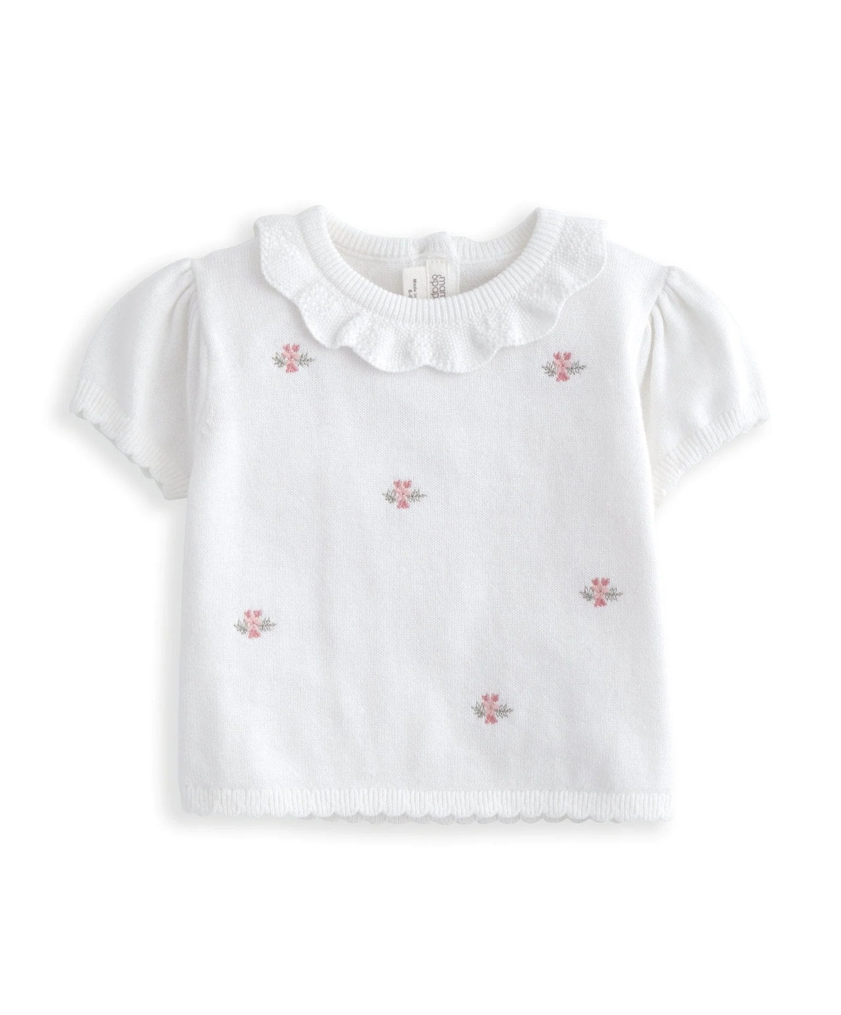 Mamas & Papas Embroidered Knit Top & Shorts Set (2 Pieces) - White | Mamas & Papas, Babies, Nursing, Set