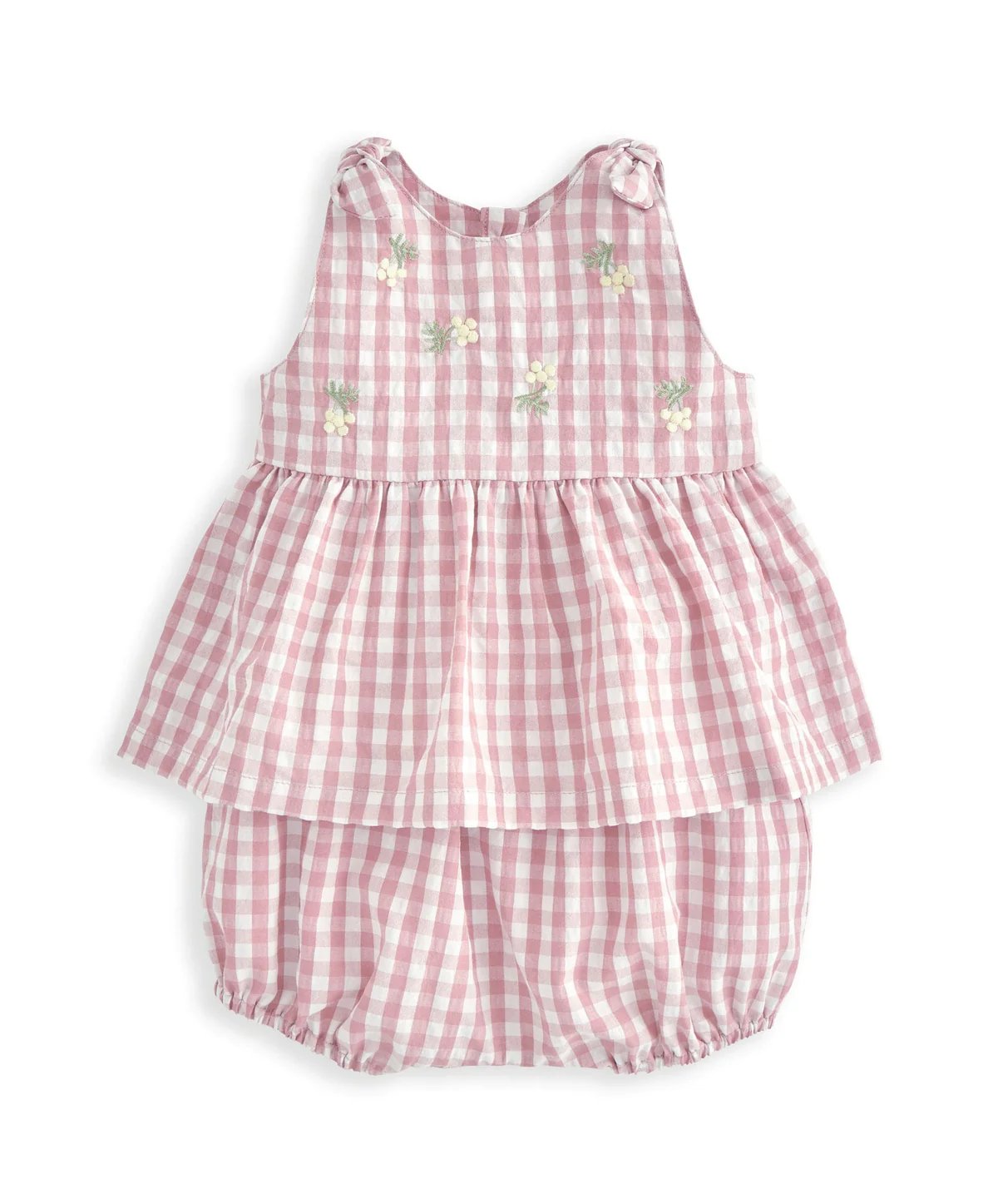 Mamas & Papas Embroidered Gingham Top & Shorts Set (2 Pieces) | Mamas & Papas, Babies, Nursing, Set