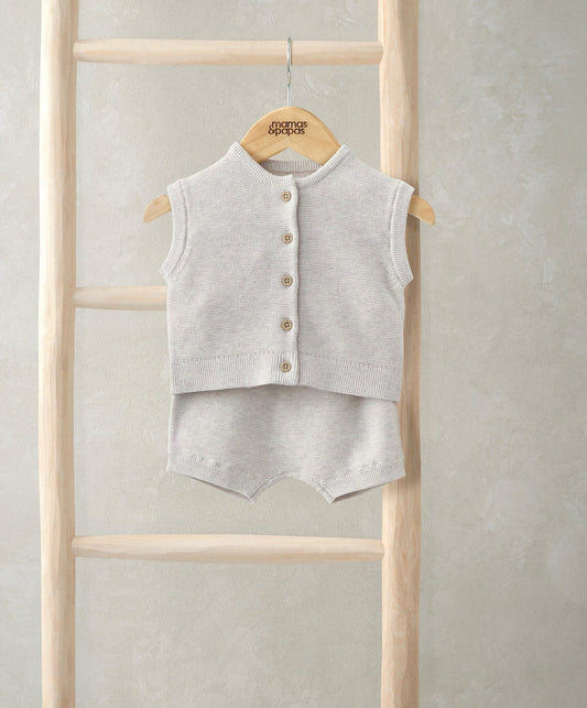 Mamas & Papas Ribbed Knit Cardigan & Shorts Set (2 Pieces) - Sand | Mamas & Papas, Babies, Nursing, Set