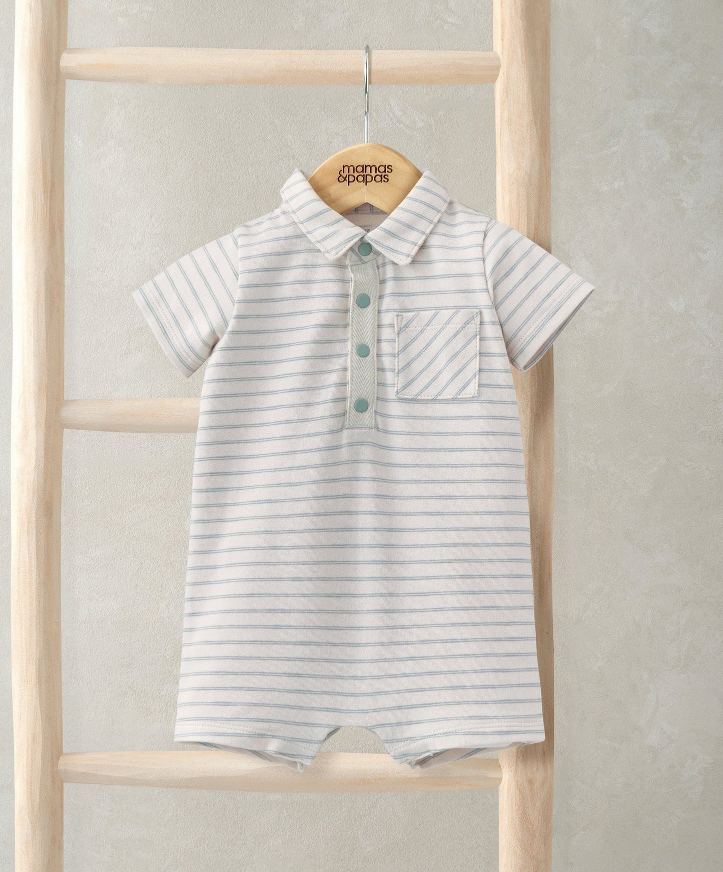 Mamas & Papas Striped Romper with Collar - White | Mamas & Papas, Babies, Nursing, Romper