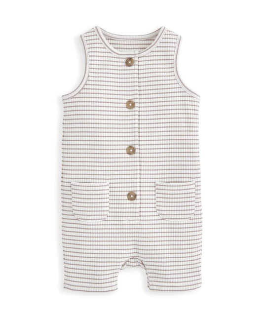 Mamas & Papas Striped Sleeveless Romper - Sand | Mamas & Papas, Babies, Nursing, Romper