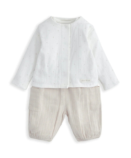 Mamas & Papas Jacket, Bodysuit, and Trousers Set (3 Pieces) | Mamas & Papas, Babies, Nursing, Set