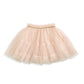 Sparkle Mesh Tutu Skirt with Metallic Waistband - Pink