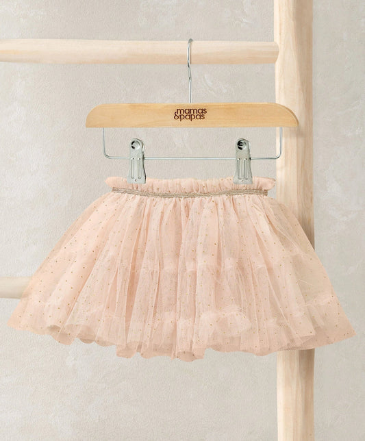 Mamas & Papas Sparkle Mesh Tutu Skirt with Metallic Waistband - Pink Dress