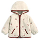 Hooded Borg Jacket - Cream