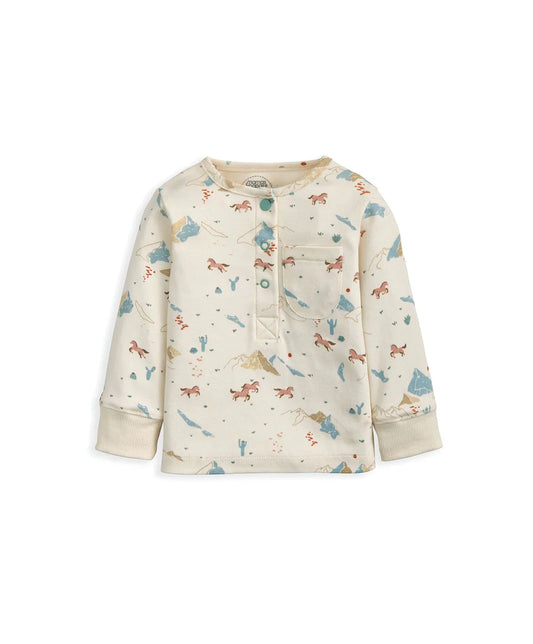 Pyjama imprimé rodéo – Crème 