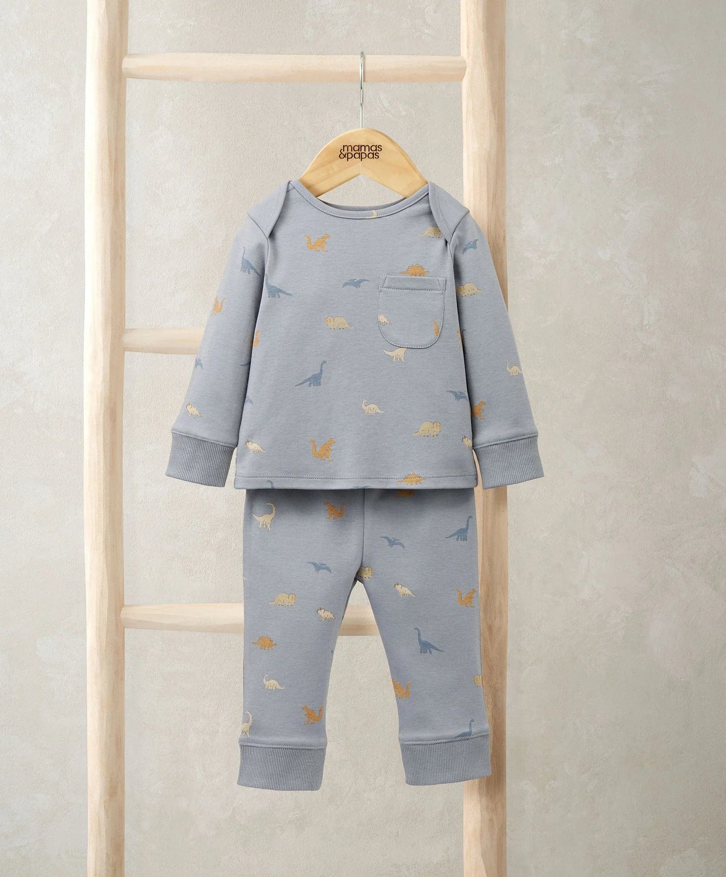 Mamas & Papas Micro Dino Print Pyjamas – Blue Pyjama