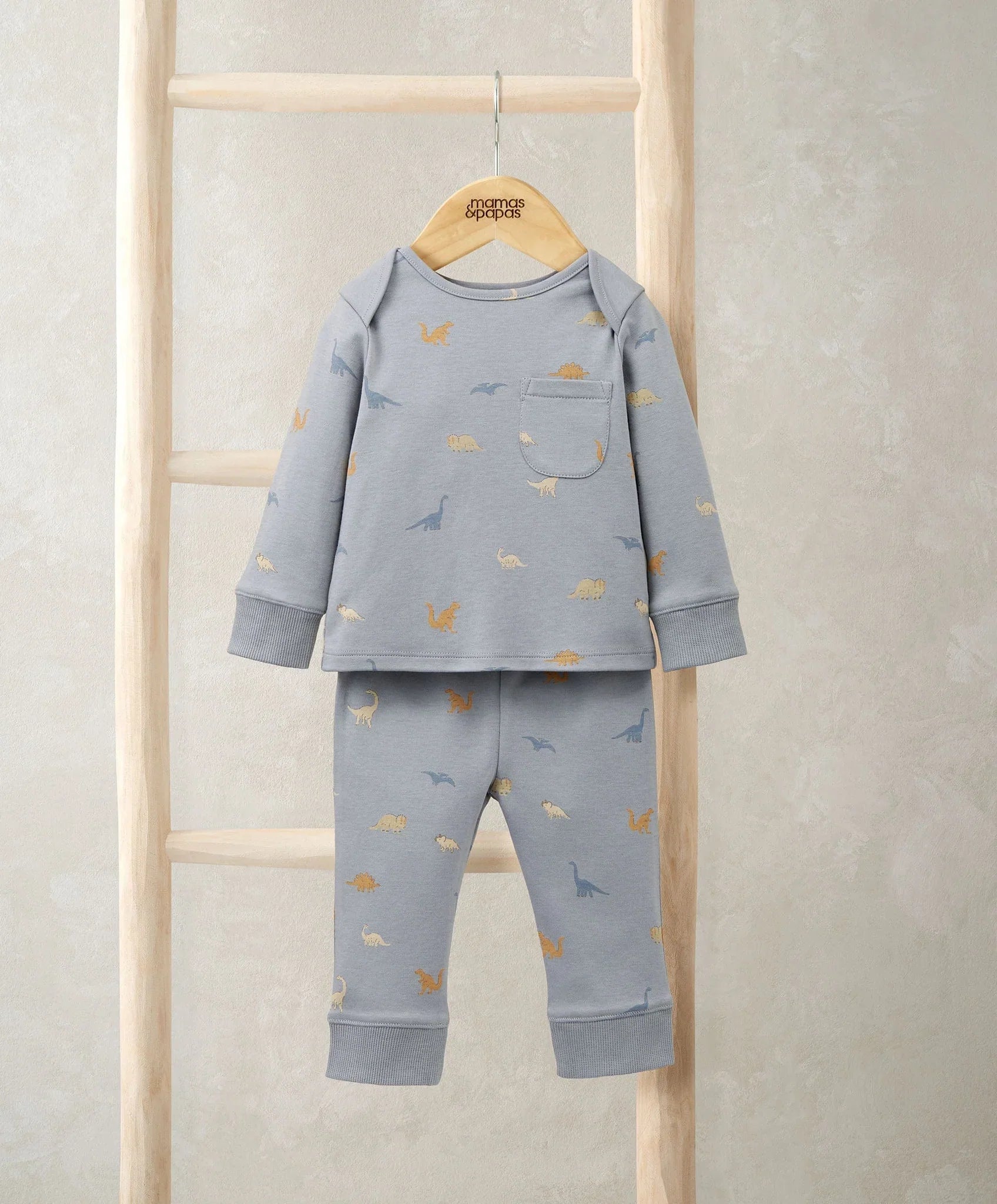 Mamas & Papas Micro Dino Print Pyjamas – Blue Pyjama