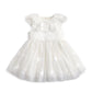 Cape Collar Mesh Flower Girl Dress with Embroidered Skirt