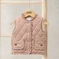 Mamas & Papas Cord Quilted Gilet – Pink Gilet