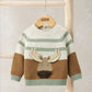 Mamas & Papas Moose Character Knit Jumper with 3D Antlers - Brown Jumper