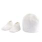 Waffle Knit Hat & Booties Set - White