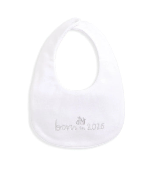 Born in 2026 Cotton Bib