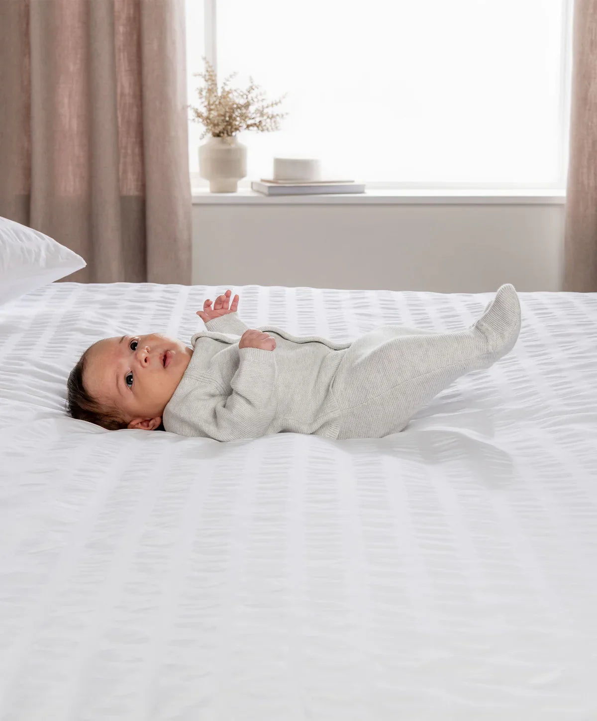Cable Knit Top & Bottoms Set (2 Pieces) - Grey