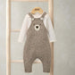 Mamas & Papas Knitted Bear Dungarees & Bodysuit Set (2 Pieces) Dungaree