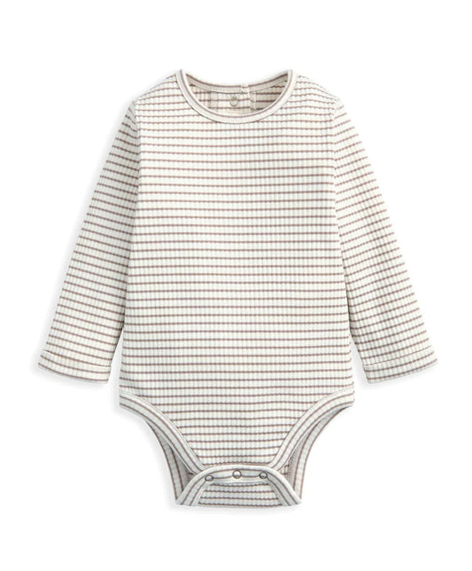 Dungarees & Striped Bodysuit Set (2 Pieces)
