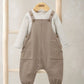 Mamas & Papas Dungarees & Striped Bodysuit Set (2 Pieces) Dungaree