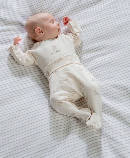 Bear Print Bodysuit & Bottoms Set (2 Pieces)