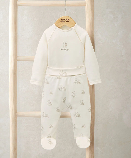Mamas & Papas Bear Print Bodysuit & Bottoms Set (2 Pieces) Bodysuit