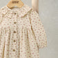 Ditsy Rose Dress & Tights Set (2 Pieces) - Cream