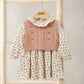 Mamas & Papas Floral Frill Collar Dress & Embroidered Knit Vest Set (2 Pieces) Dress