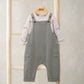 Mamas & Papas Waffle Dungarees & Moose Print Bodysuit Set (2 Pieces) Dungaree