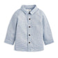 Ensemble chemise à carreaux et pantalon en velours côtelé bleu (2 pièces)