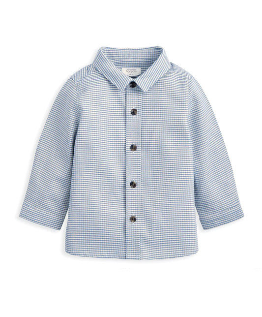 Check Shirt & Blue Cord Trousers Set (2 Pieces)